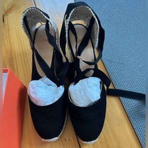 Castaner Mid Heel Espadrilles In Black Never Worn Size 37/7